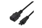 Strømkabel (intern) - Deltaco - power cable - IEC 60320 C14 to IEC 60320 C5 - 1 m - 7333048060143