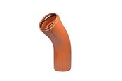 Afløb - Wavin PVC bøjning 45° 400mm - 550527