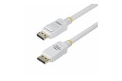 Skærmkabel - StarTech.com 10ft White VESA Certified DisplayPort 1.2 Cable with Latches - DisplayPort cable - DisplayPort to DisplayPort - 3 m - DP12-CABLE-10FTW