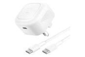 Mobil - Adaptere & Opladere - Belkin BoostCharge power adapter - compact - 24 pin USB-C - 45 Watt - with USB-C cable (1m) - WCA013KQ1MWH-B6