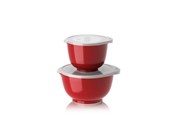 Køkkentilbehør - Rosti -  Margrethe bowls Set of 2 + lids - Red - 29929