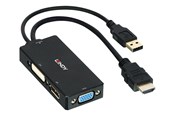 Skærmkabel - Lindy - video converter - black - 38182