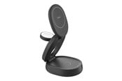 Mobil - Adaptere & Opladere - Belkin BoostCharge wireless charging stand - 3-in-1 magnetic compact - + AC power adapter - 15 Watt - WIZ034KQBK