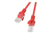Netværkskabel - Lanberg patch cable - 25 cm - red RAL 3017 - Rød - 0.25m - PCU5-20CC-0025-R