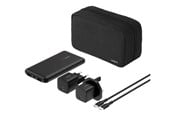 Powerbank - Belkin BoostCharge power bank - + AC power adapter - 24 pin USB-C 2 x USB - with zippered pouch case Powerbank - Sort - 10000 mAh - BU041HQBK