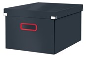 Arkivering & Opbevaring - Esselte Click & Store Cosy Medium opbevaringsboks, 85 % recirkuleret karton, Grå - 53480089