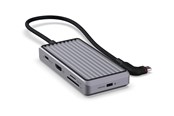 Dockingstation - Unisynk 8 Port USB-C Hub V2 4K 60 HZ 100QW - Grey - 10386