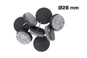 Søm og skruer - Home>it slip stitch with felt Ø28 mm x 8 pcs black - 11611