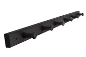 Beslag & hængsler - Home>it Coat rack 6 hooks pine wood black RETRO - 12305