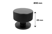 Beslag & hængsler - Home>it Knurled Furniture Knob Matte Black Set of 2 - 21280