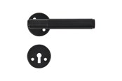 Beslag & hængsler - Home>it door handle knurled 19 mm. matt black - 13250