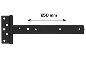 Beslag & hængsler - Home>it T-Hinge – Matte Black 250 x 30 mm Zinc-Coated Carbon Steel - 20502