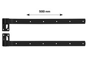 Beslag & hængsler - Home>it stable door hinge 500 mm matt black 2 pcs. - 20519