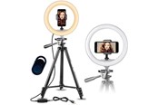 Gadget - Pro Ring Light Stativ 10"- 52-167 cm - Bluetooth Fjernbetjening - 3000-6500K - 6582