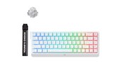 Tastatur - MCHOSE Ace 68 Ice Rhino Magnetic Hall Effect - Gaming Tastatur - Uden Numpad - Amerikansk engelsk - Hvid - MC-Ace68-17