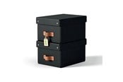 Arkivering & Opbevaring - Leitz Puro opbevaringsboks med låg, small, 7 L, 100 % recirkuleret karton, pakke med 2 stk, sort - 61470095