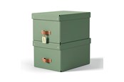 Arkivering & Opbevaring - Leitz  Puro opbevaringsboks med låg, medium, 17 L, 100% recirkuleret karton, pakke a 2 stk, grøn - 61490050