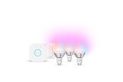 Smart Home - Philips Hue Essential startsæt: 3 x GU10 spots + Dimmer switch + Bridge - 929004235709