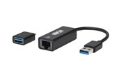 Netværksadapter (netkort, printserver mv.) - Eaton Tripp Lite Series USB-C USB-A to RJ45 Gigabit Ethernet Network Adapter (2xM/F) USB 3.2 Gen 1 Black - U336-000-GB-CA
