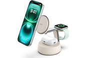 Mobil - Adaptere & Opladere - Belkin UltraCharge Pro 25w Qi2 3in1 Magnetic Charger Sand - WIZ040KQSD