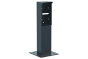 Afbrydermateriel - Niko-Servodan Hydro stikkontaktsøjle med 2 modul inkl. flange til montage, sort - 761-36920