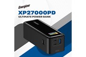 Powerbank - Energizer Powerbank - 140W - 2x USB-C PD 3.1 - USB-A Powerbank - Sort - 27000 mAh - XP27000PD