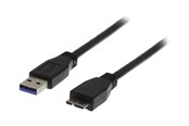 USB kabel - Deltaco USB3-010S - USB cable - Micro-USB Type B to USB Type A - 1 m - USB3-010S