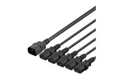 Strømkabel (intern) - Deltaco DEL-113D - power splitter - IEC 60320 C14 to power IEC 60320 C13 - 2 m - DEL-113D