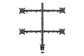 Skærmholder - Deltaco mounting kit - for flat panel - quad tilt swivel rotate 9 kg - black - ARM-0302-B
