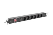Strømkabel (ekstern) - Lanberg - power distribution unit - 4000 Watt - PDU-05F-0200-BK