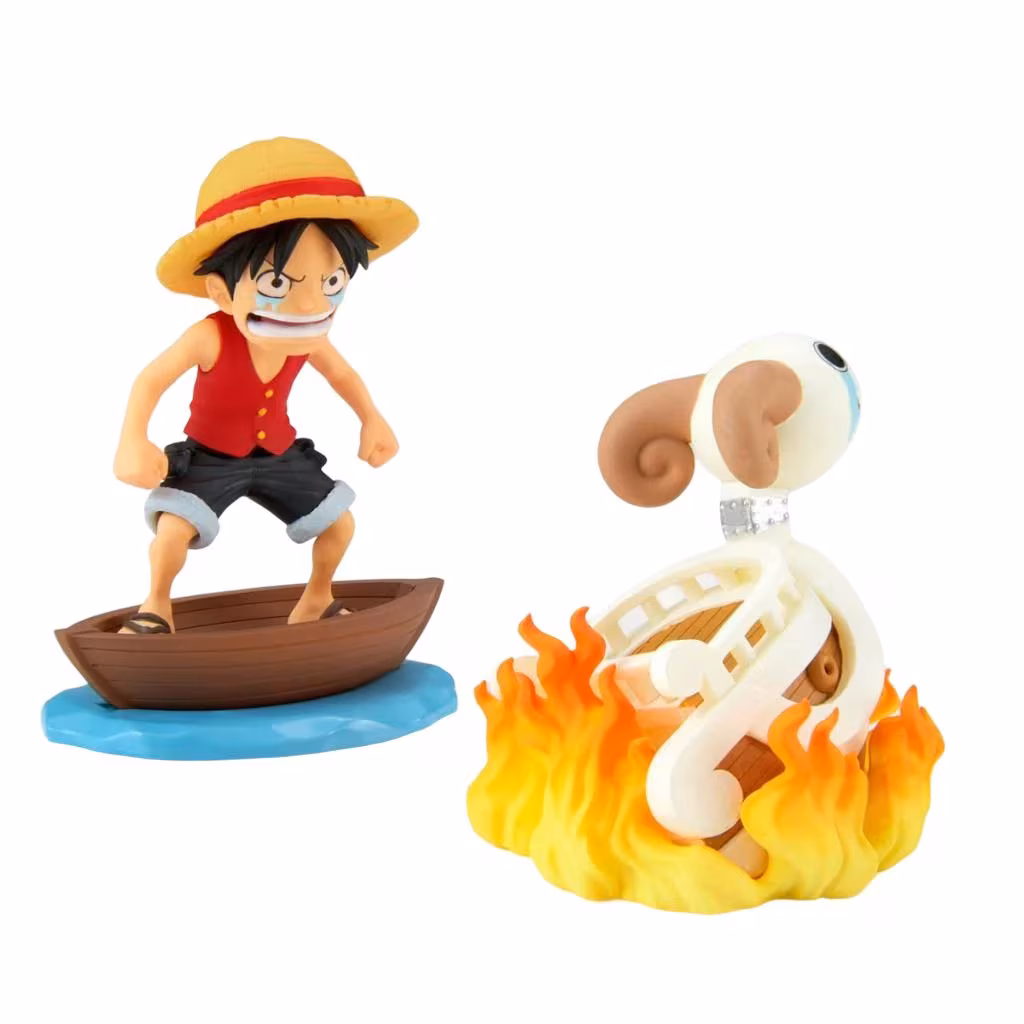 Merchandise - Banpresto - ONE PIECE - COLLECTABLE FIGURE - MONKEY.D.LUFFY & GOING MERRY 8 cm - Figur - 4983164289282