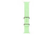 Smartwatch - Tilbehør - Apple 49mm Neon Green Ocean Band - Natural Titanium Finish - MGCF4ZM/A