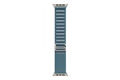 Smartwatch - Tilbehør - Apple 49mm Light Blue Alpine Loop - Large - Natural Titanium Finish - MFTK4ZM/A