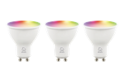 Smart Home - Deltaco Smart LED-pærer, GU10, RGB, Wi-Fi, 4,7 W, 3-pak - SH-LGU10RGB02-3P