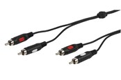 Audio kabel - Vivanco Audio Cable 2xRCA Male 2.5m Black - 4008928460131