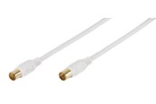 Antennekabel/stik - Vivanco 90dB Antenna Cable 2x shield 10m White - 4008928481310