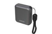 Powerbank - Dudao K22+ Ultra-Compact Power Bank 10000mAh 22.5W USB-C with Pendant/Cable - Grey Powerbank - Grå - 10000 mAh - 6976625333912