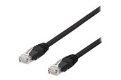 Netværkskabel - Deltaco TP-63SAU - patch cable - 3 m - black - Sort - 3m - TP-63SAU