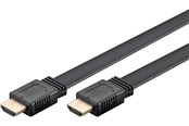 Skærmkabel - Pro HDMI 2.1 Flat - 1m - Sort - HDMI2.1Flat-1m-Black