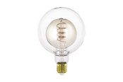 Lyskilder - EGLO LED pære G125 4W 200LM 2000K DÆMPBAR AMBER/KLAR E27 - 110258