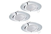 Lamper - EGLO TEDO INDBYG. SÆT Ø80 KIP GU10 3X5W 400LM KROM - 95362