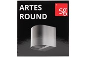 Lamper - SG Armaturen Artes Round udendørs væglampe 8W LED 3000K, corten - 641735