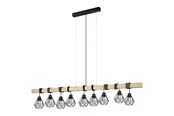 Lamper - EGLO TOWNSHEND 5 LANGBORD 9L SORT/TRÆ - 43134