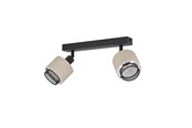 Lamper - EGLO ROSLEY SPOTSKINNE L310 2XE14 SORT/LINEN - 43657