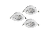 Lamper - EGLO FAVAZZINA INDBYG. SÆT KIP Ø88 GU10 3X4,9W 3X400LM HVID - 901756
