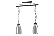 Lamper - EGLO BRICKFIELD LANGBORD 2XE27 L710 SORT - 43395