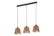 Lamper - EGLO LAVISTER LANGBORD L910 3XE27 SORT/NATUR FSC - 44073