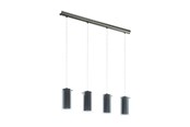 Lamper - EGLO PINTO TEXTIL LANGBORD 4L E27 BS/GRÅ/KLAR - 99287