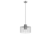 Lamper - EGLO MILLIGAN PENDEL E27 Ø380 ZINK - 43649