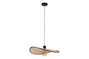Lamper - EGLO MARYWELL PENDEL 500X345 E27 SORT/BAMBUS - 44044